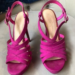 Jessica Simpson Fuchsia Platform Sandals